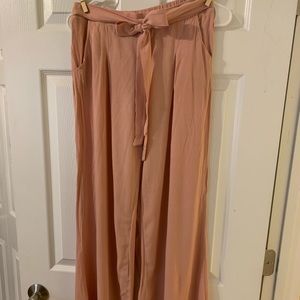 Mauve wide leg pants